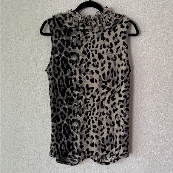 Milano Animal Print Ruffle Blouse - Picture 3 of 4